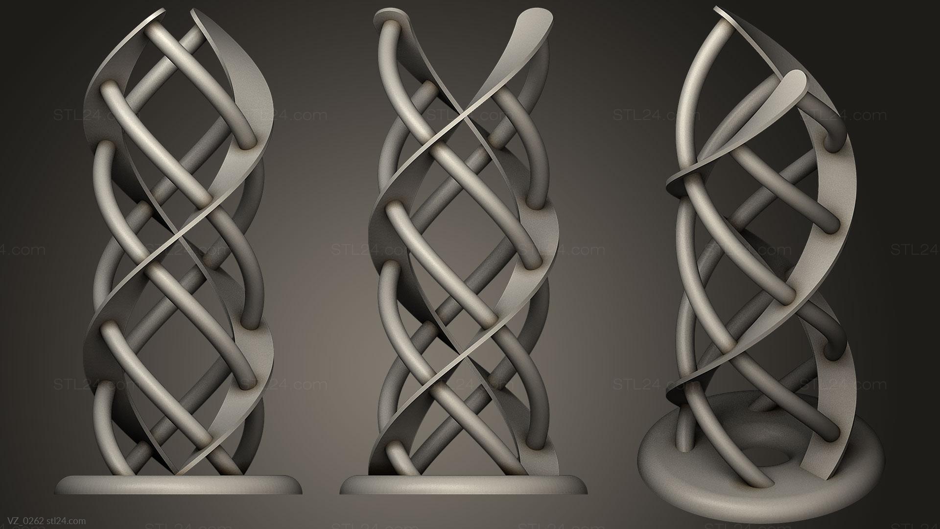 Вазы (Скульптура спирали, VZ_0262) 3D модель для ЧПУ станка